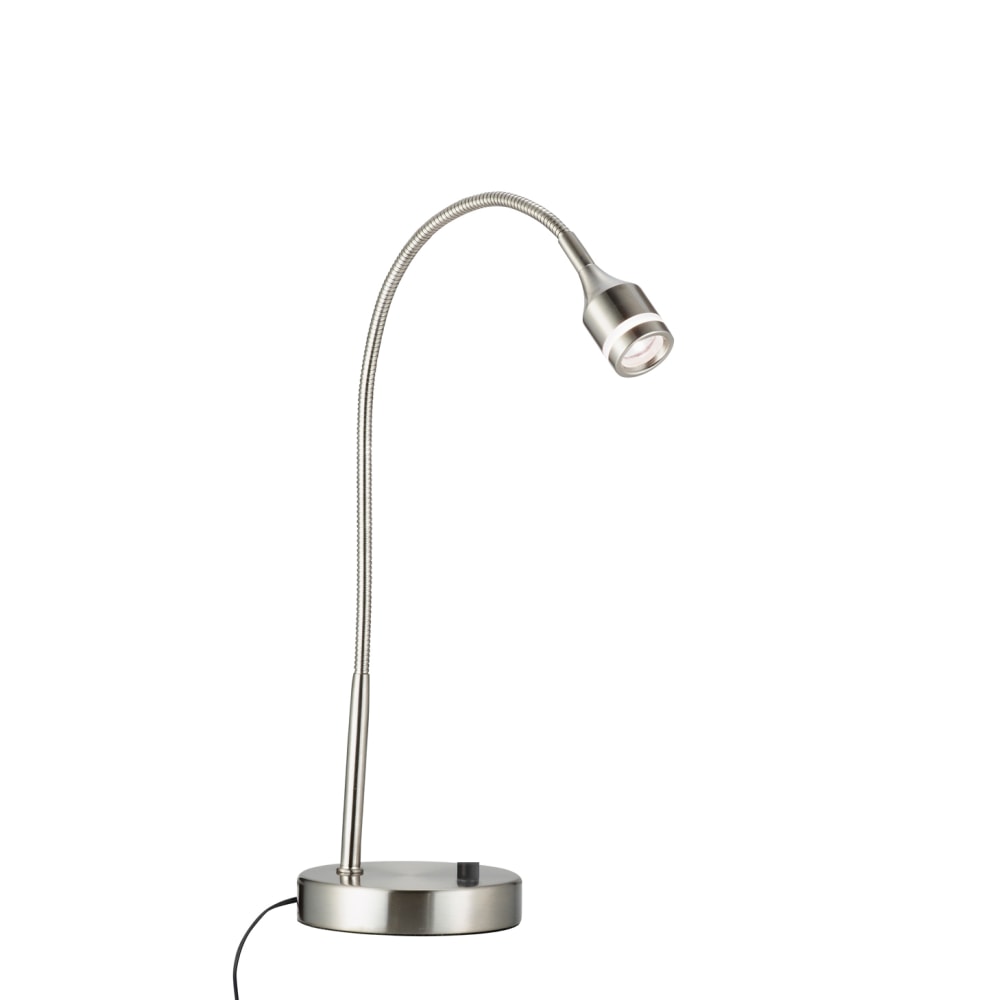 Adesso Prospect LED Gooseneck Desk Lamp, Adjustable Height, 18inH, Satin