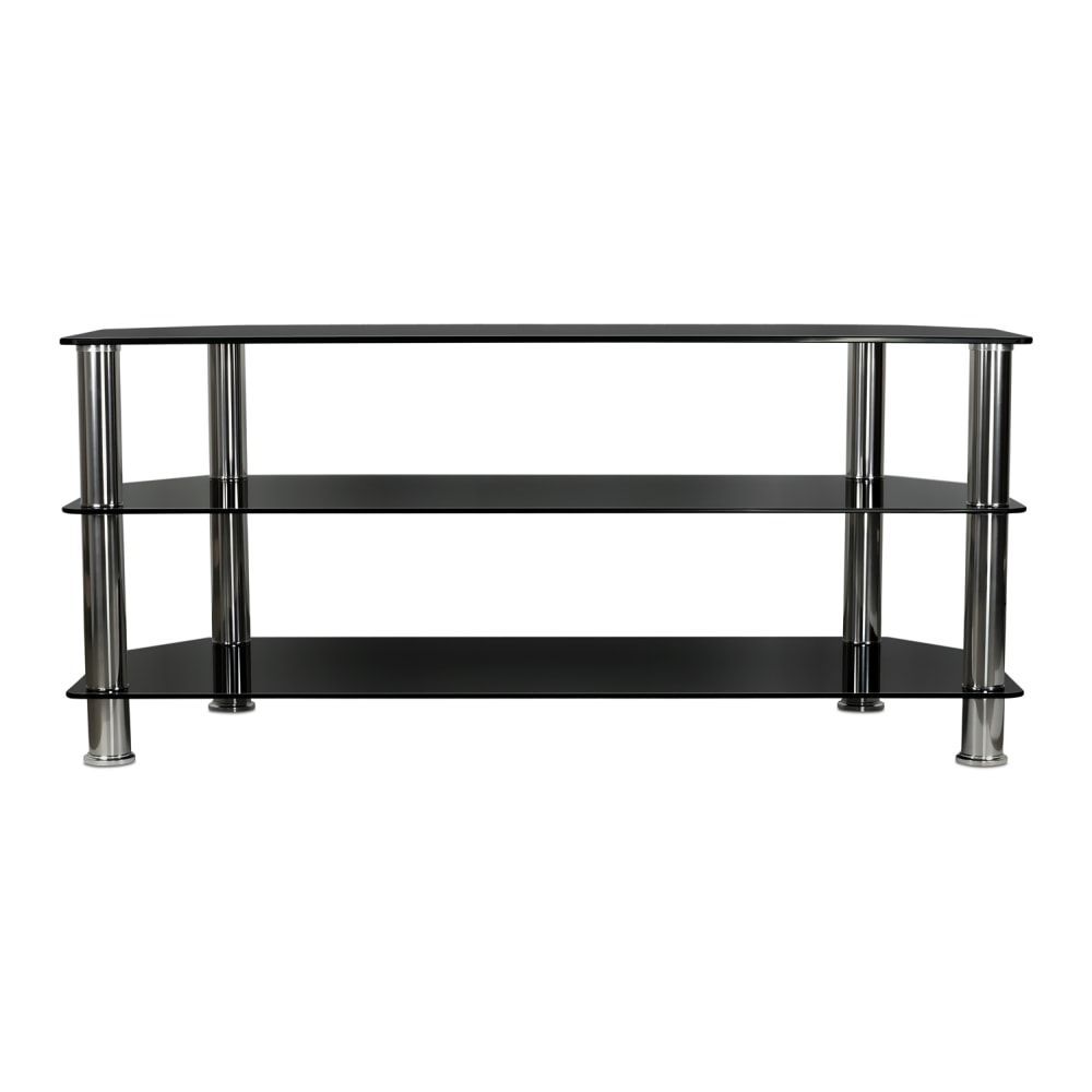 Mount-It! MI-880 3-Shelf TV Stand For Screens 40 - 60in, 20inH x 45inW x 17-13/16inD, Black