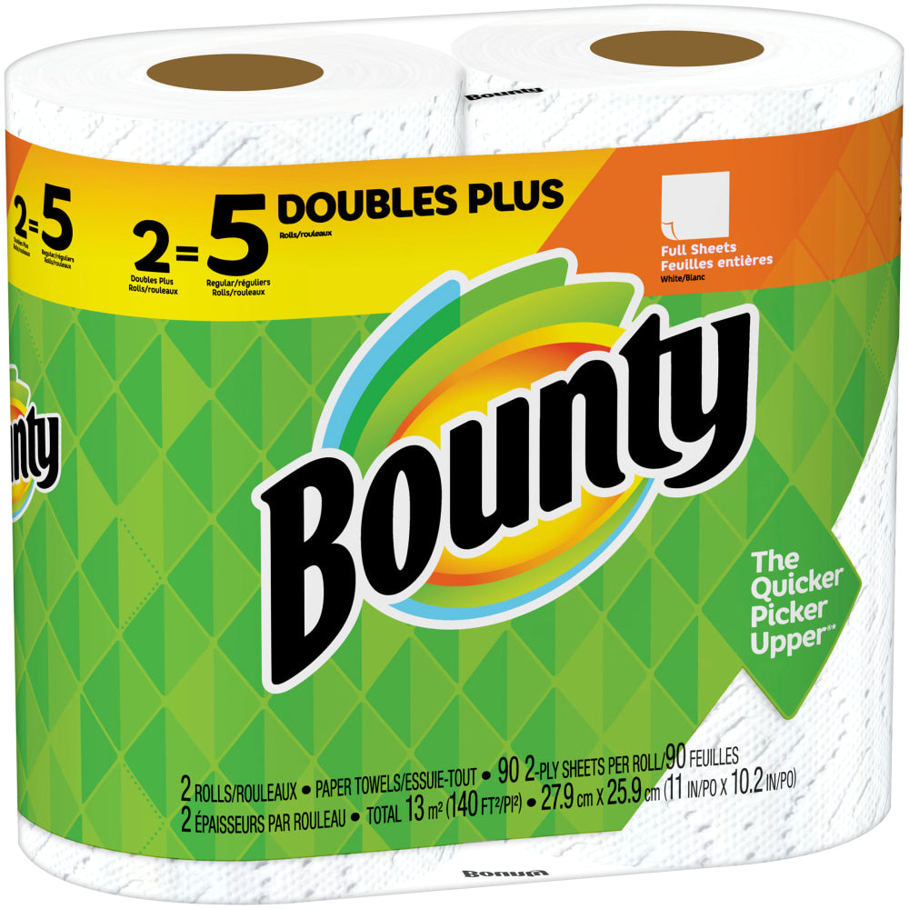 Bounty Huge 2-Ply Paper Towels, Pack Of 2 Rolls