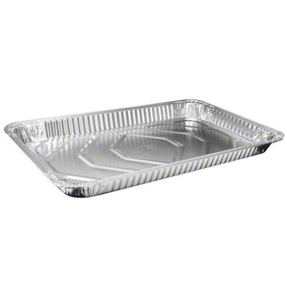 HFA Full Size Foil Pans, 84 Oz, 20 3/4in x 12 13/16in x 1 5/8in , Silver , Carton Of 50