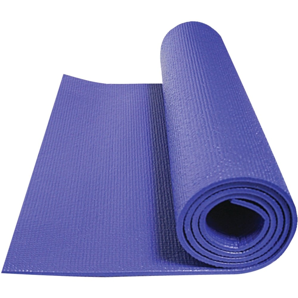 GoFit Double-Thick Yoga Mat, 0.3inH x 24inW x 68inDm Sapphire Blue