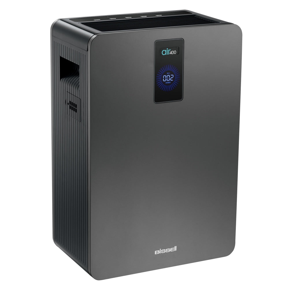 Bissell Air400 Tower Air Purifier, 485.5 Sq. Ft. Coverage, 24-3/8in x 16-3/16in, Black