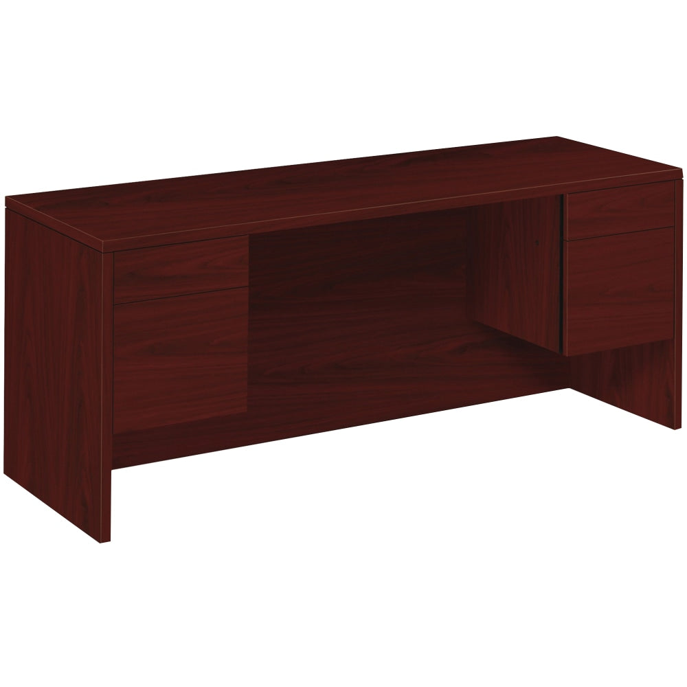 HON 10500 72inW Kneespace Computer Desk Credenza, Mahogany