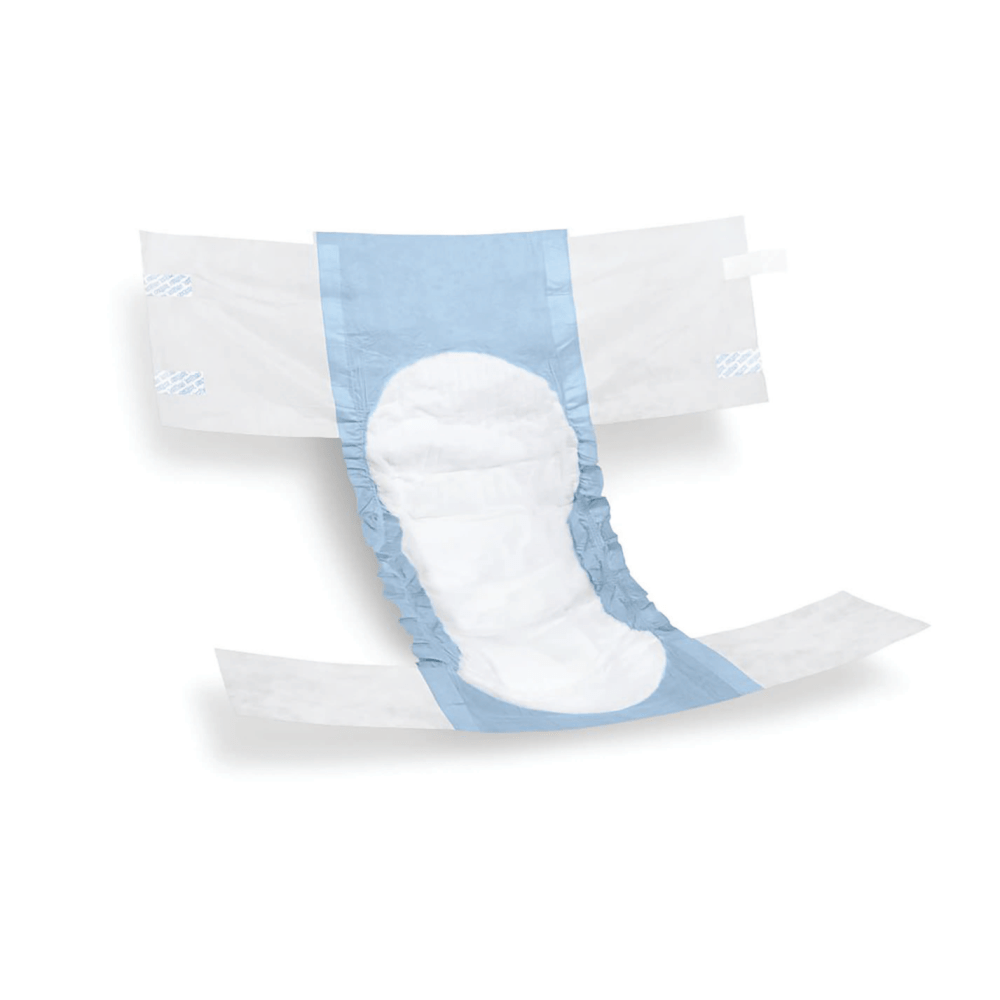 FitRight Extra Disposable Briefs, Large, Blue/White, 20 Briefs Per Bag, Case Of 4 Bags