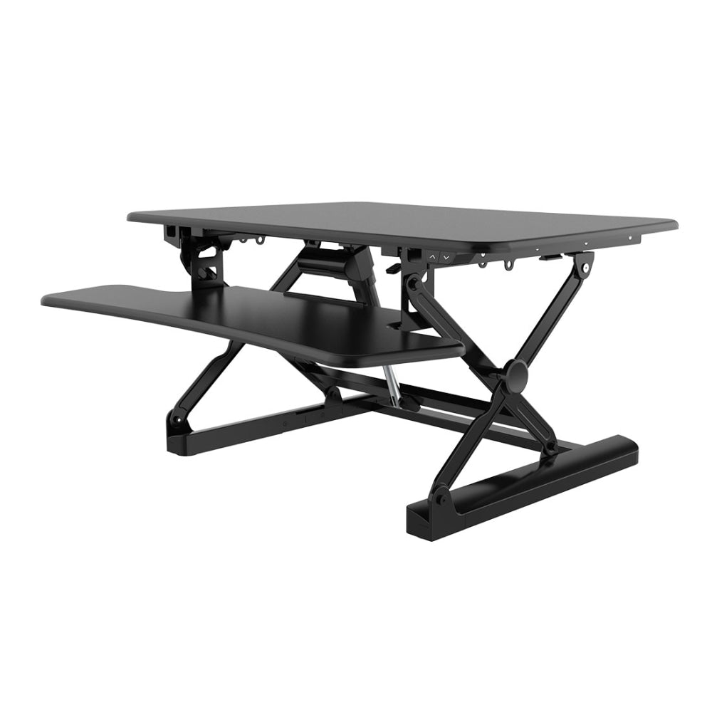 FlexiSpot EM2B 35inW Motorized Sit-Stand Desk Riser, Black