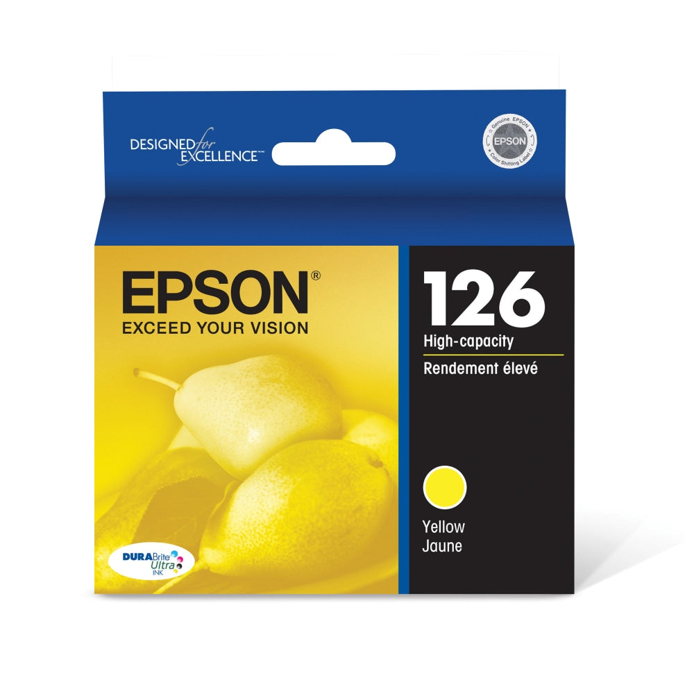 Epson 126 DuraBrite Yellow Ultra-High-Yield Ink Cartridge, T126420