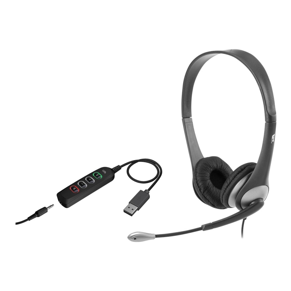 Cyber Acoustics AC 204 - Headset - on-ear - wired - 3.5 mm jack