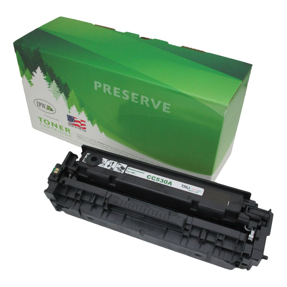 IPW Preserve Remanufactured Black Toner Cartridge Replacement For HP 304A, CC530A, 545-530-ODP