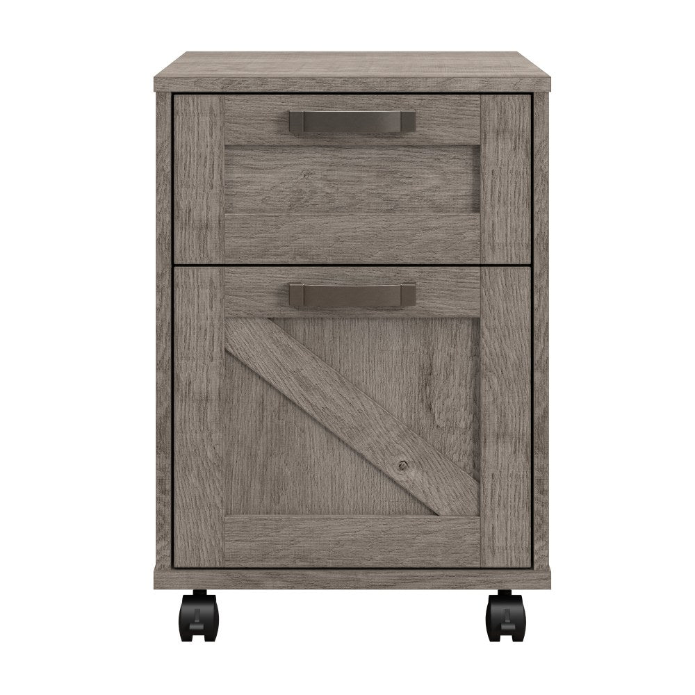 Bush Furniture Knoxville 17inD Vertical 2-Drawer Mobile File Cabinet, Restored Gray, Delivery