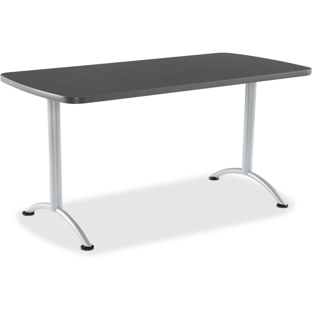 Iceberg IndestrucTable TOO Utility Table Top, Rectangle, Gray Walnut