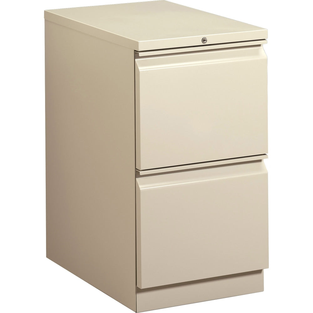 HON Brigade 15inW x 22-7/8inD Lateral 2-Drawer Mobile Pedestal File Cabinet, Putty