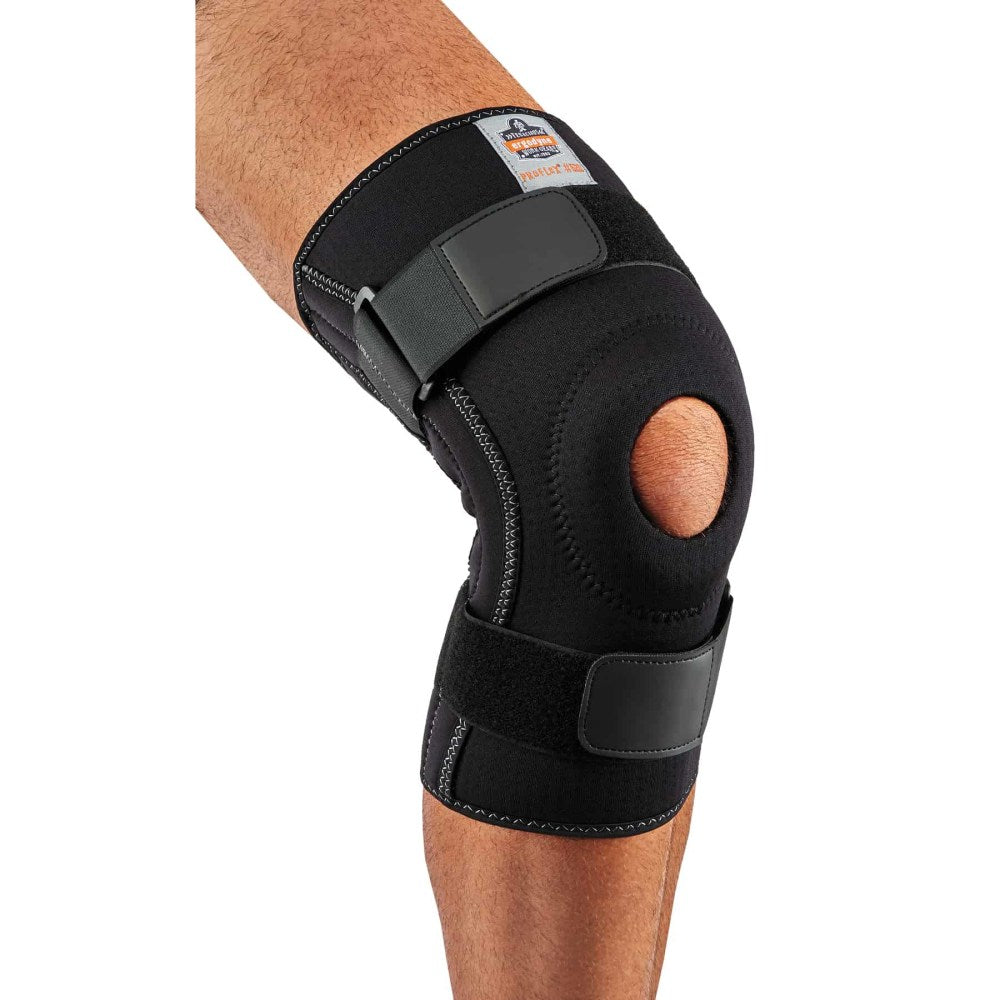 Ergodyne Proflex 620 Knee Sleeve, With Open Patella/Spiral Stays, X-Large, Black