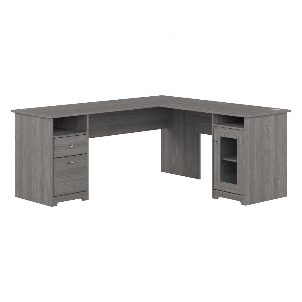 Bush Furniture Cabot 72inW L-Shaped Computer Desk With Storage, Modern Gray, Standard Delivery