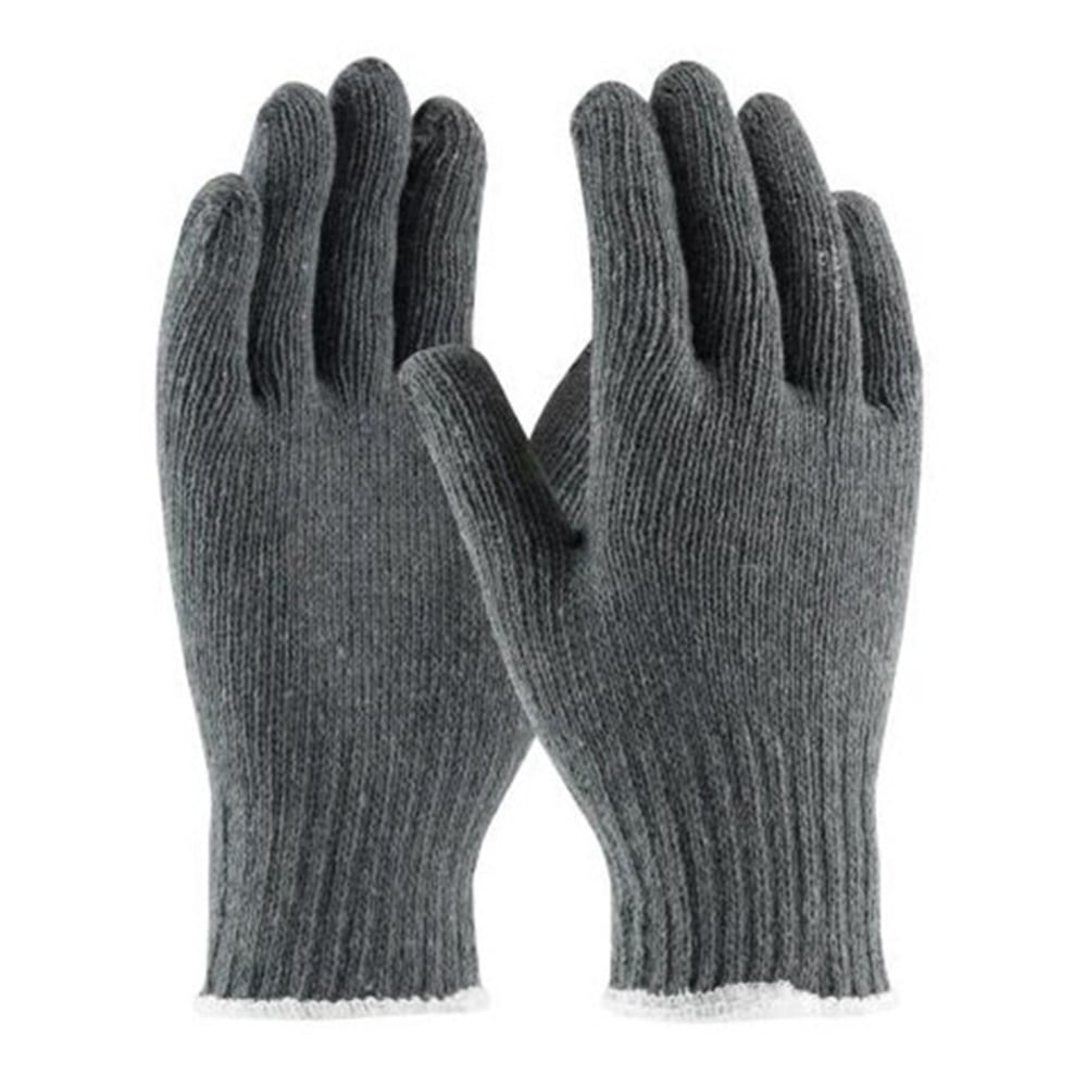 PIP Cotton/Polyester Gloves, 8in, Medium, Gray, Pack Of 12 Pairs