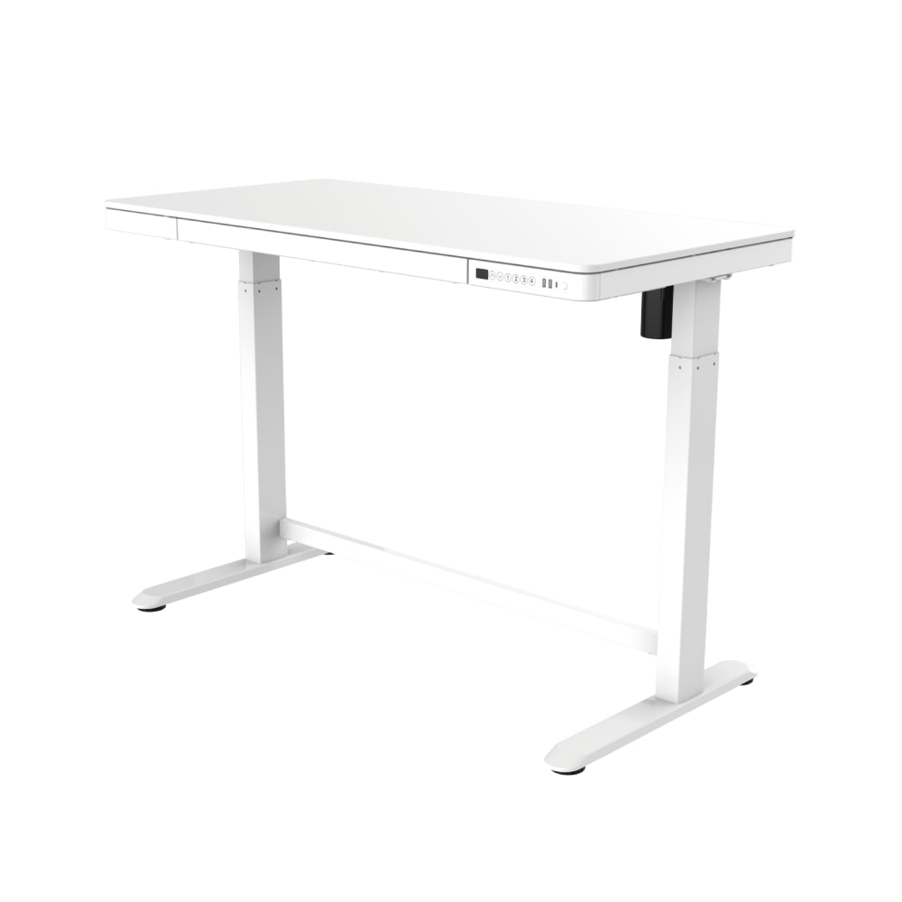 FlexiSpot Comhar Electric 48inW Height-Adjustable Staanding Desk, White