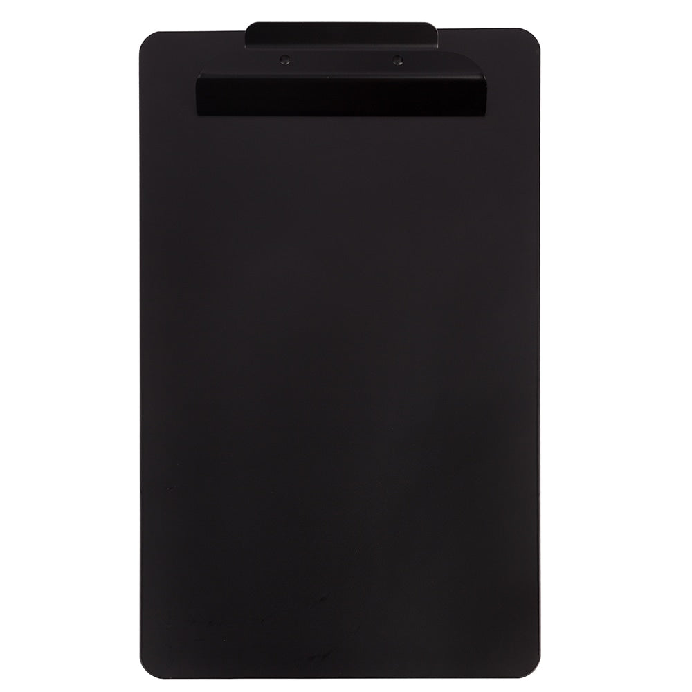 JAM Paper Aluminum Legal-Size Clipboard, 15-1/2in x 9-1/2in, Black