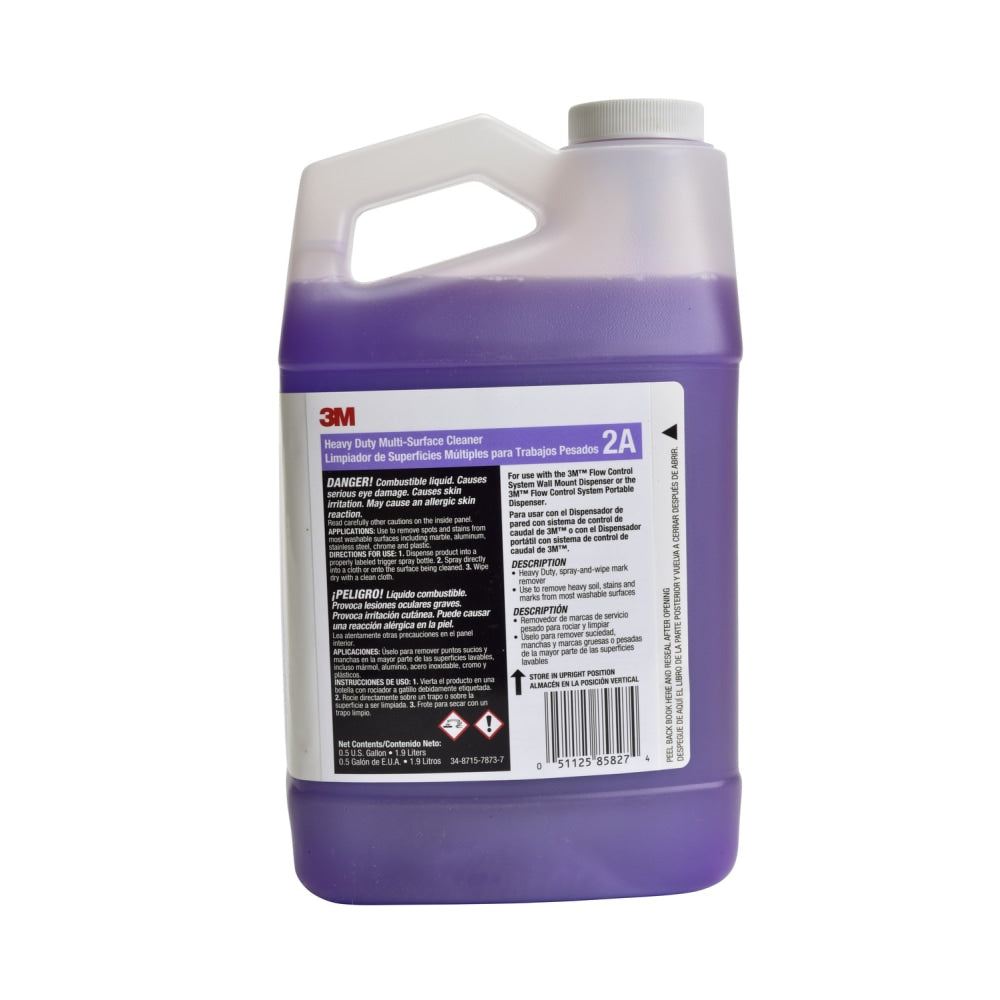 3M Flow Control 2A Heavy-Duty Multi-Surface Cleaner Concentrate, 64 Oz Bottle