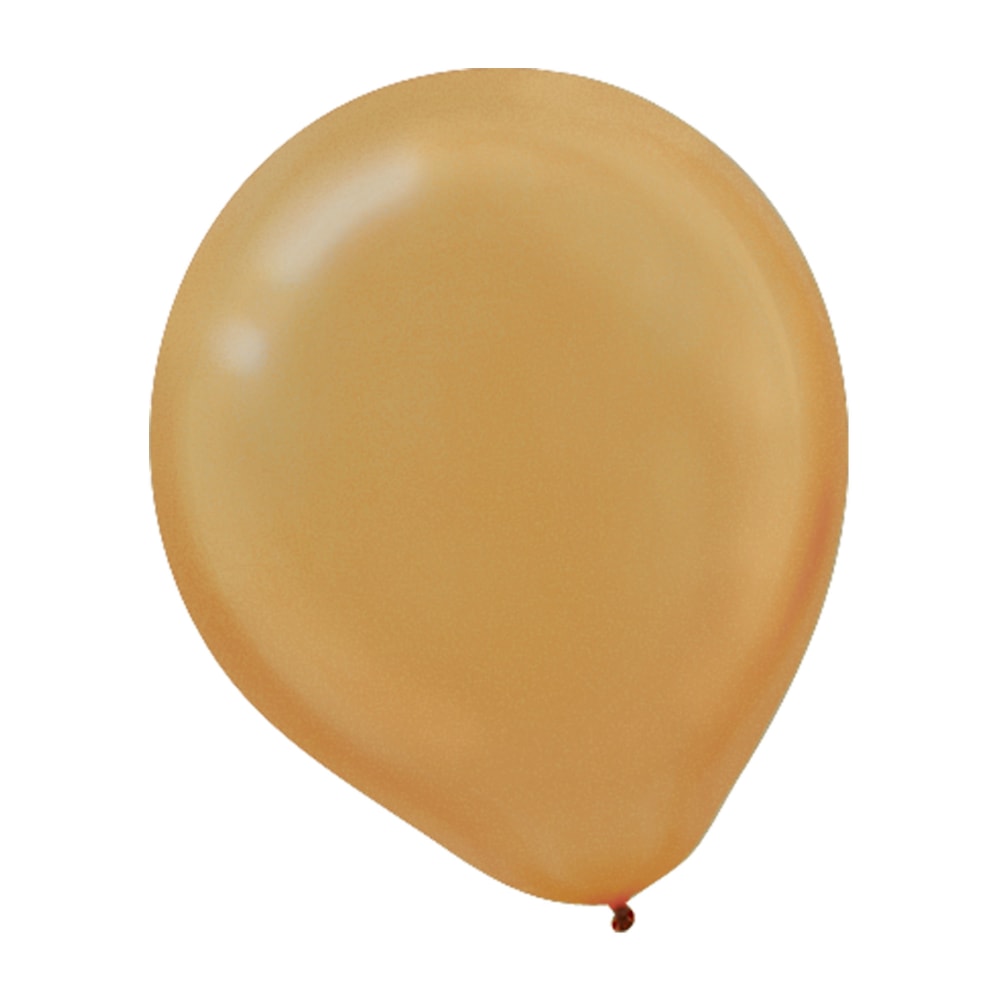 Amscan Pearlized Latex Balloons, 12in, Gold, Pack Of 72 Balloons, Set Of 2 Packs