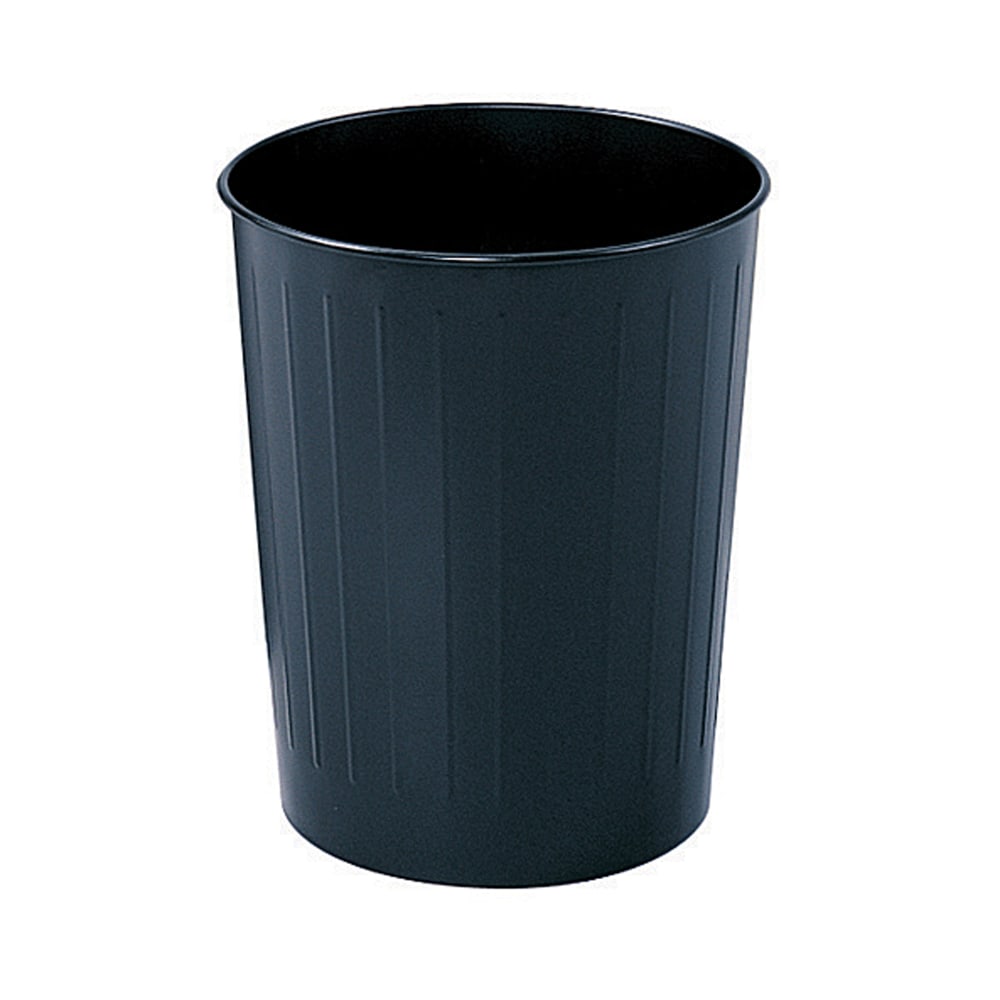 Safco Round Wastebasket, 5 7/8 Gallons, Black