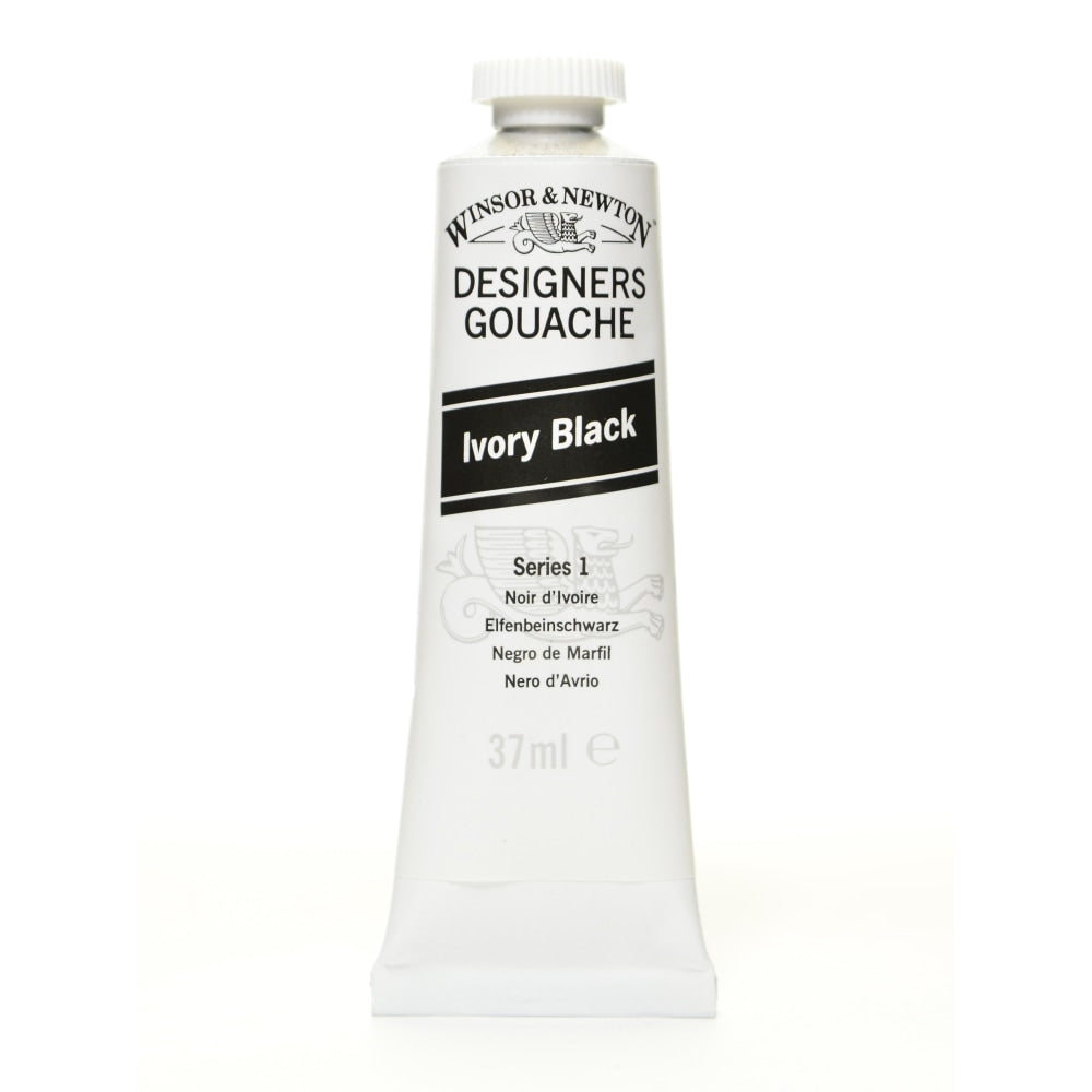 Winsor & Newton Designers Gouache, 14 mL, Ivory Black, 331