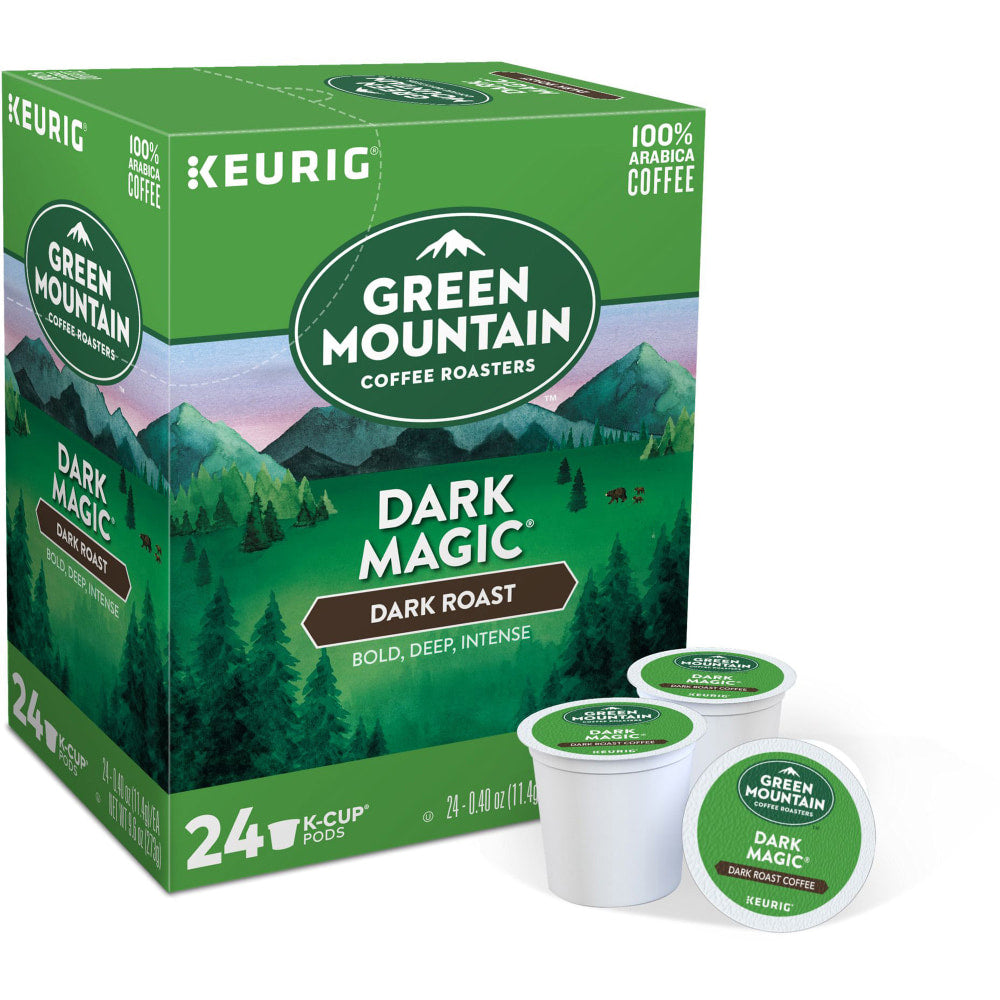 Green Mountain Coffee Single-Serve Coffee K-Cup, Dark Magic Extra-Bold, 24 Per Box, Carton Of 4 Boxes