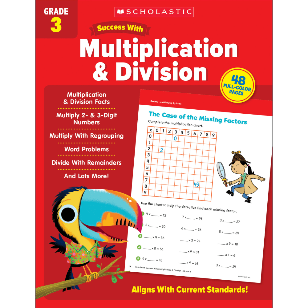 Scholastic Success With Multiplication & Division Workbook, Grade 3