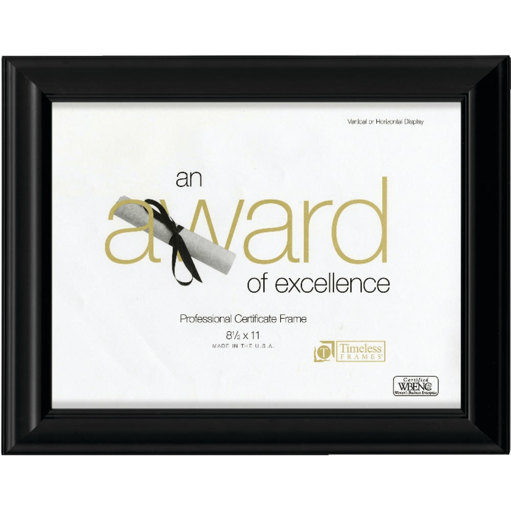 Timeless Frames Addison Award Frame, 8 1/2in x 11in, Black