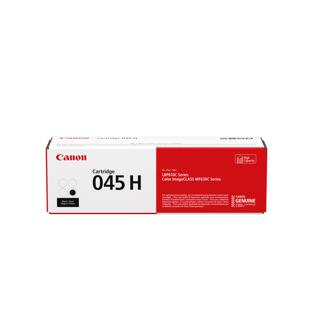 Canon 045H Black High Yield Toner Cartridge, 1246C001