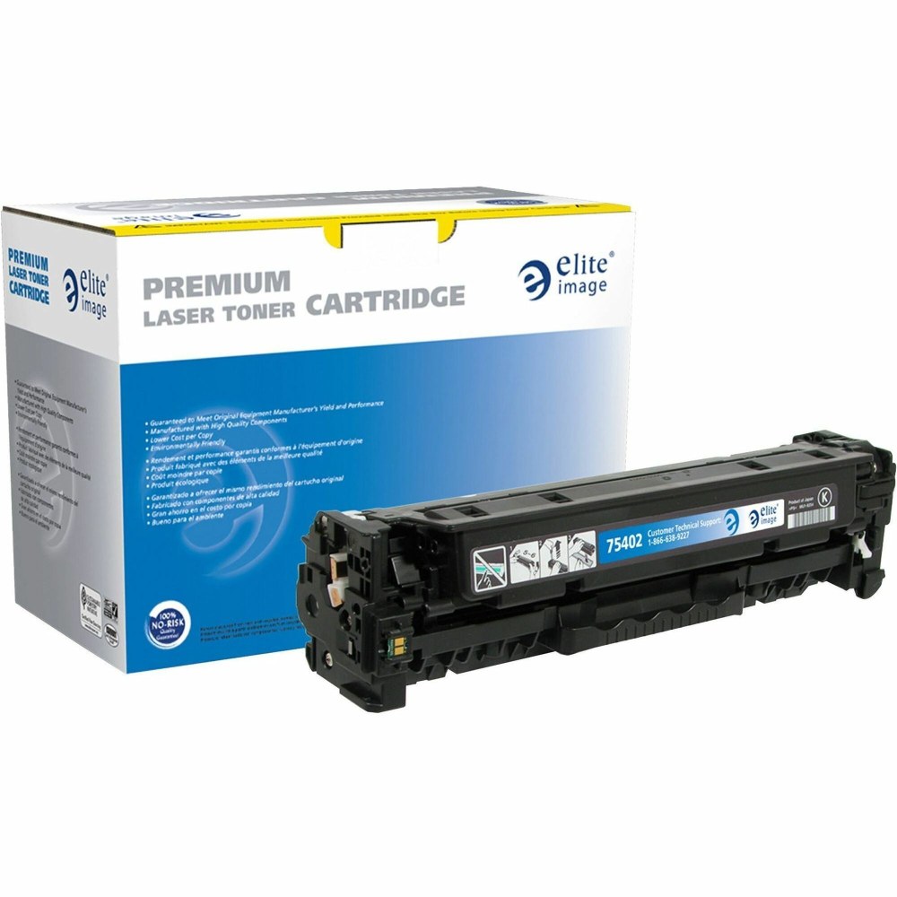 Elite Image Remanufactured Black Toner Cartridge Replacement For HP 304A, CC530A