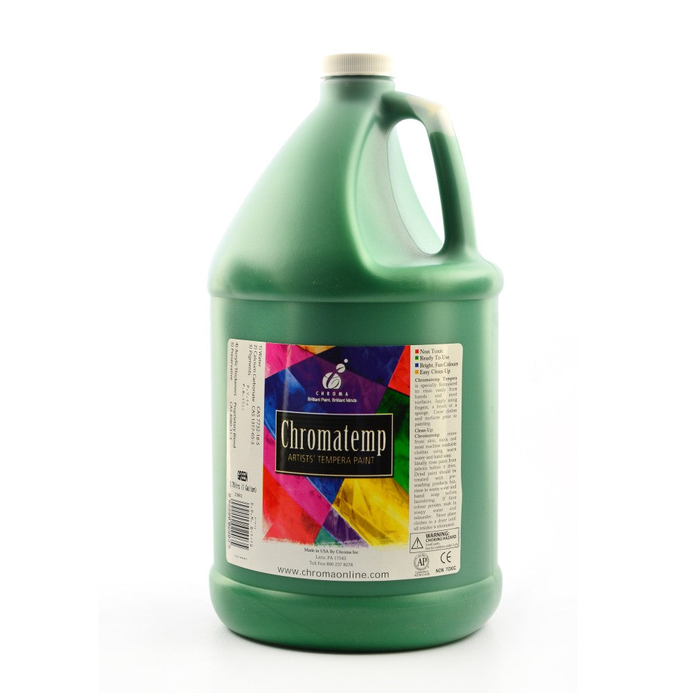 Chroma ChromaTemp Artists Tempera Paint, 1 Gallon, Green