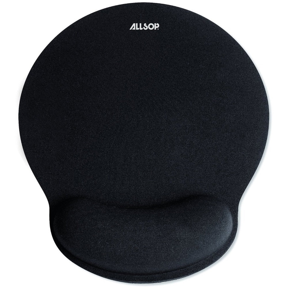 Allsop Memory Foam Mouse Pad, 0.25inH x 9.75inW x 11.5inD, Black