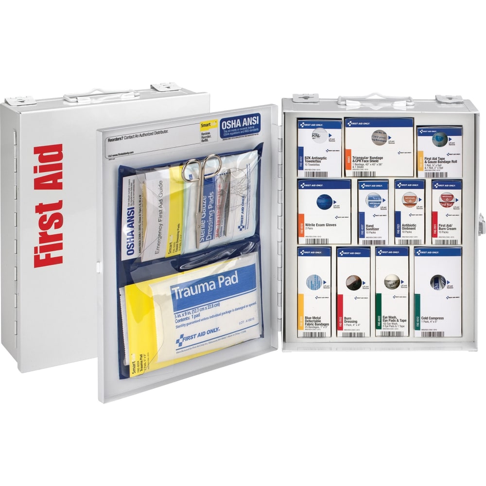 First Aid Only SmartCompliance First Aid Food Service Cabinet, 9 1/2inH x 3 1/4inW x 12inD, White