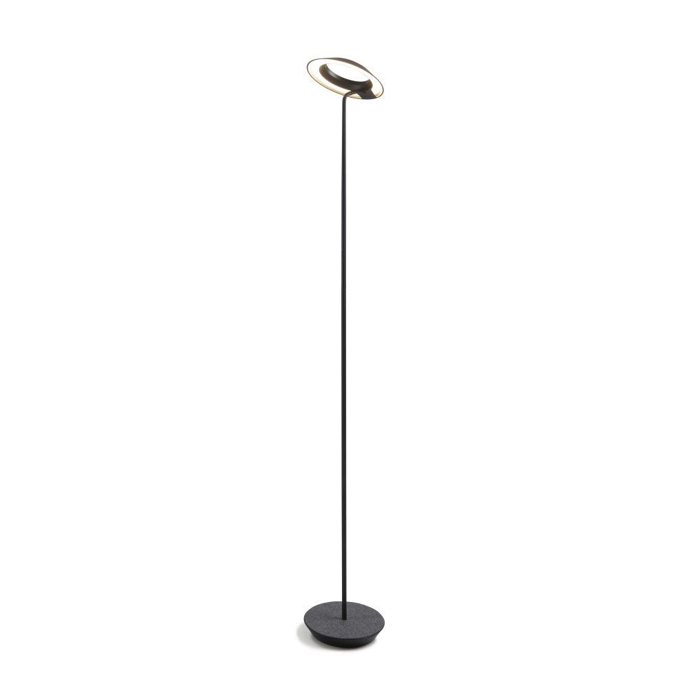 Koncept Royyo LED Floor Lamp, 45-1/2inH, Matte Black Body/Oxford Felt Base