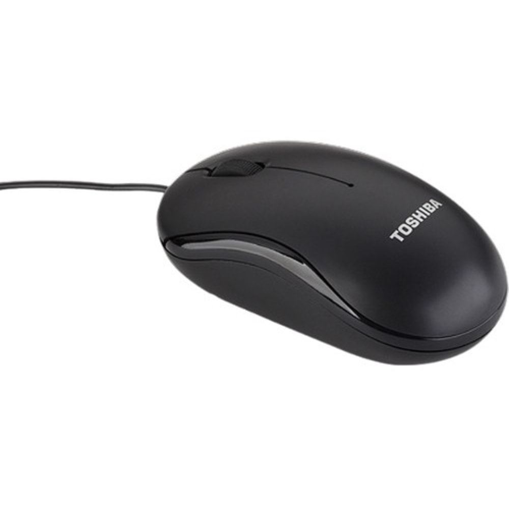 Toshiba USB Optical Mouse U25 - Optical - Cable - Black - USB - 1600 dpi - Scroll Wheel - Symmetrical