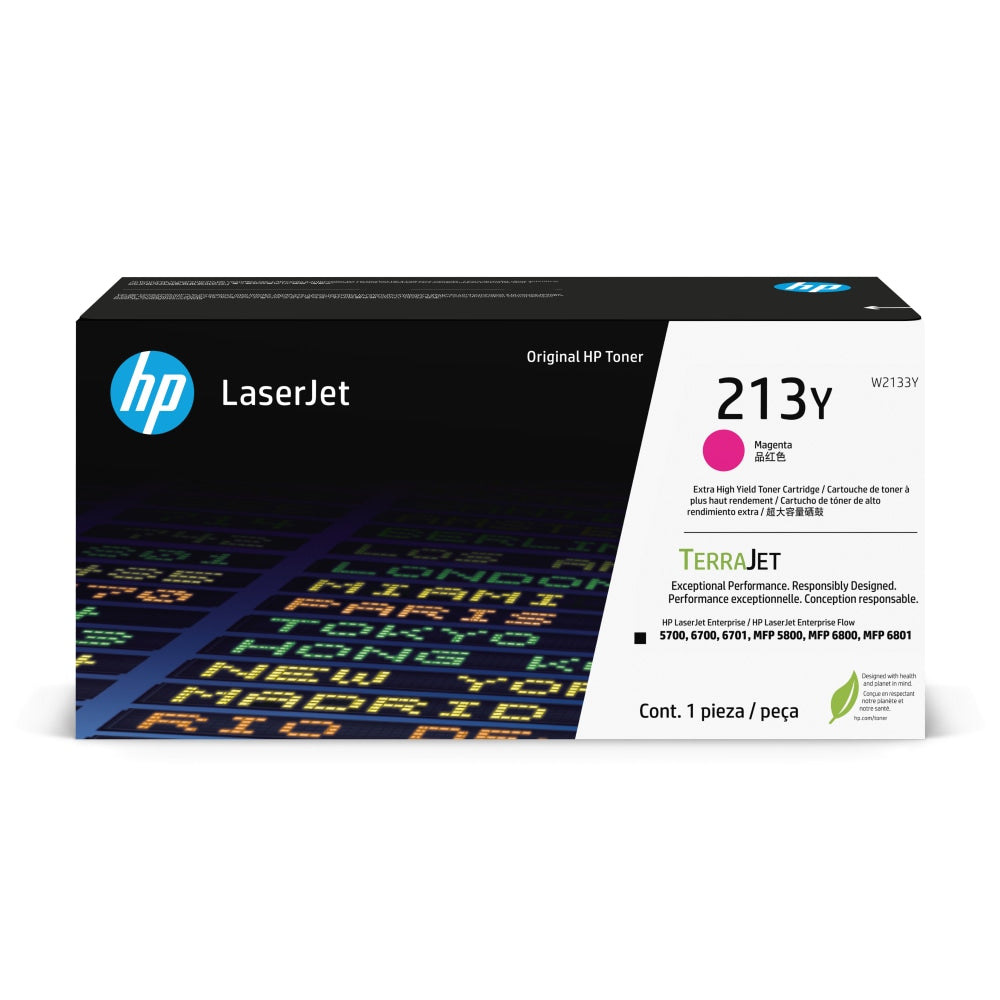 HP 213Y Magenta Extra-High Yield LaserJet Toner Cartridge, W2133Y