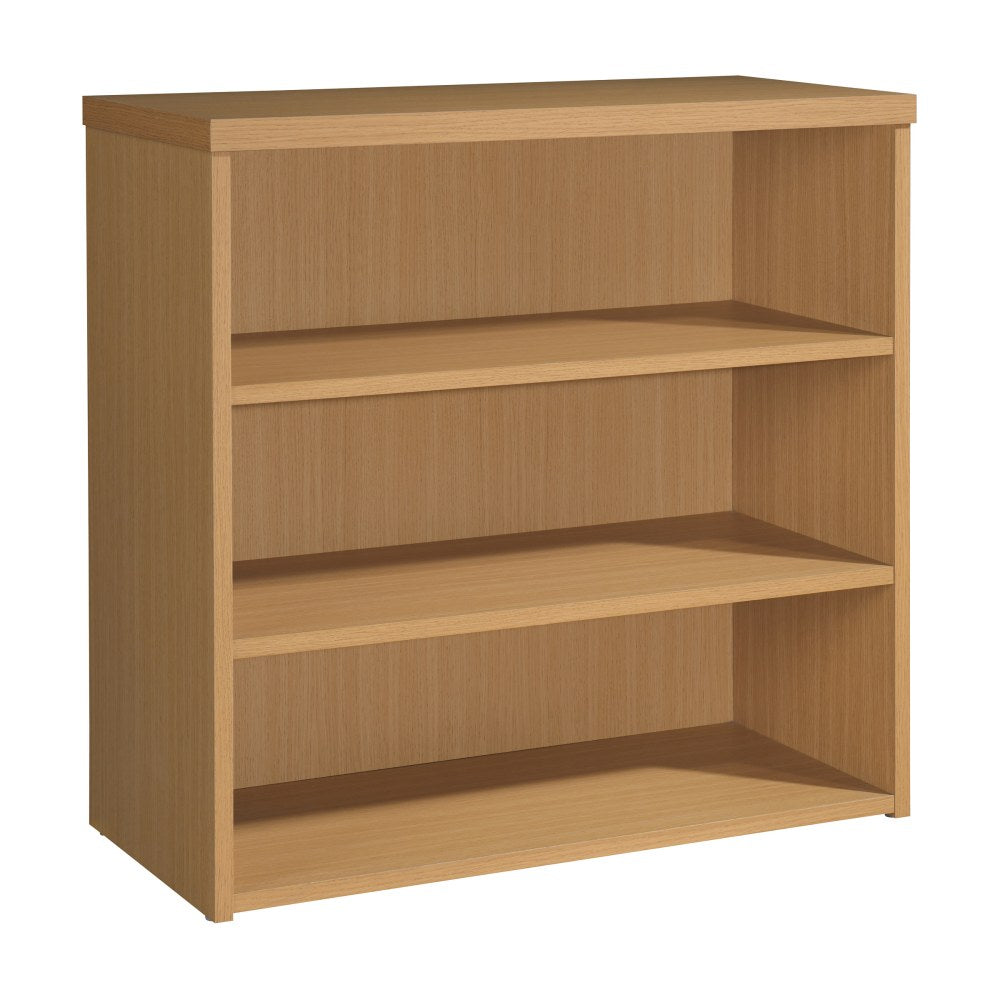 Office Star Denmark 31inH 3-Shelf Bookcase With Lockdowel Fastening System, Natural