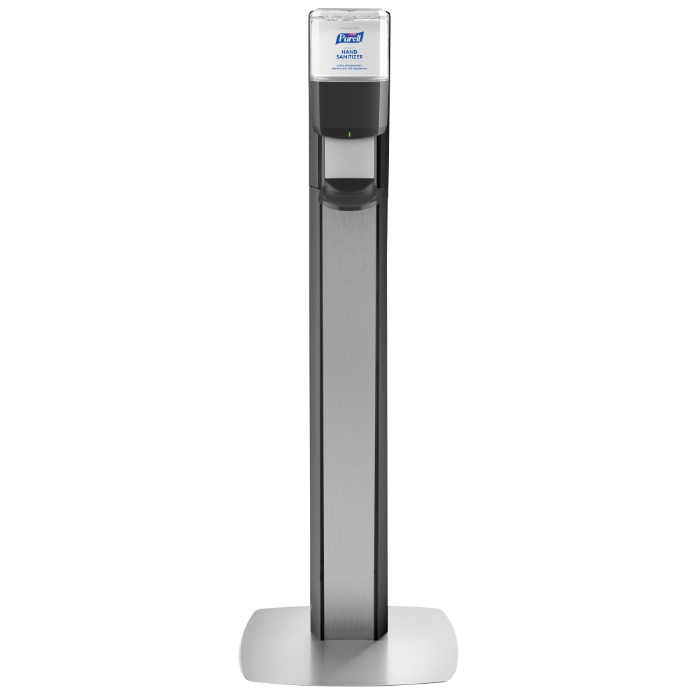 Purell MESSENGER ES6 Floor Stand With Dispenser, 40inH x 16-3/4inW x 6inD, Graphite