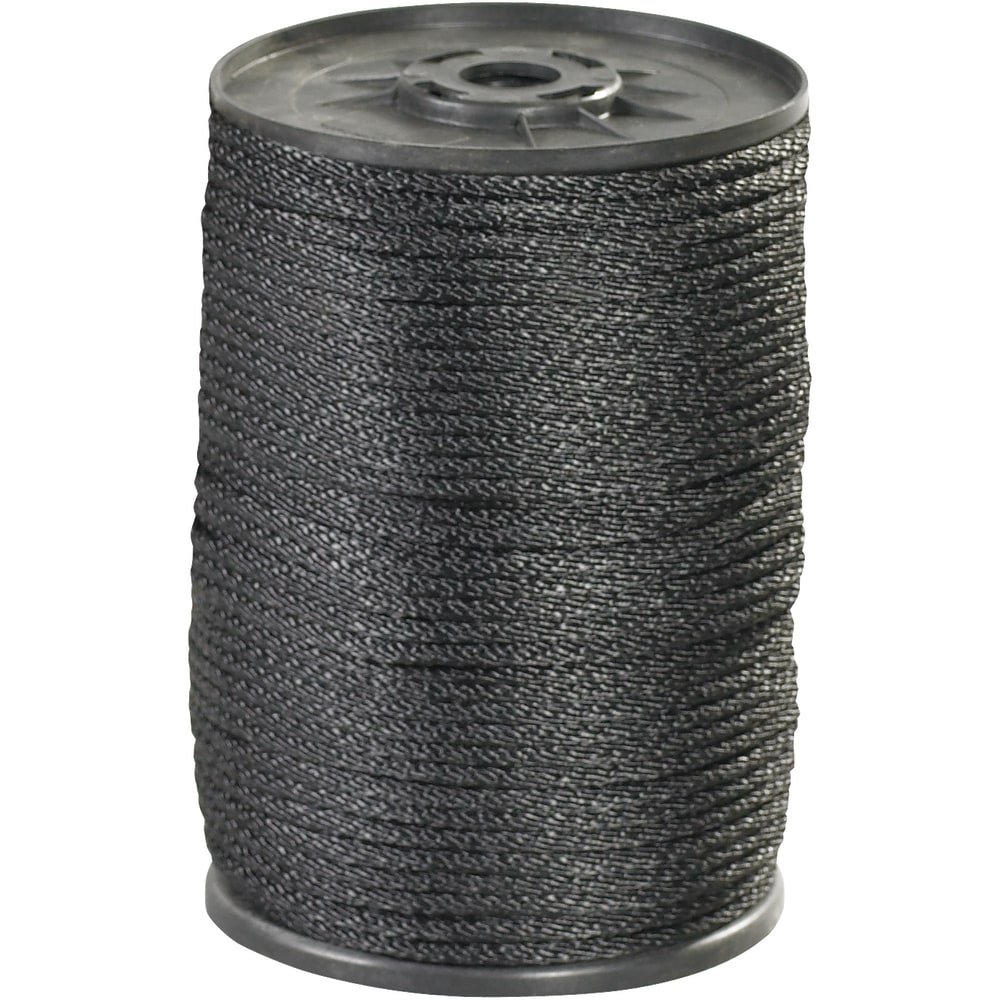 Partners Brand Solid Braided Nylon Rope, 320 Lb, 1/8in x 500ft, Black