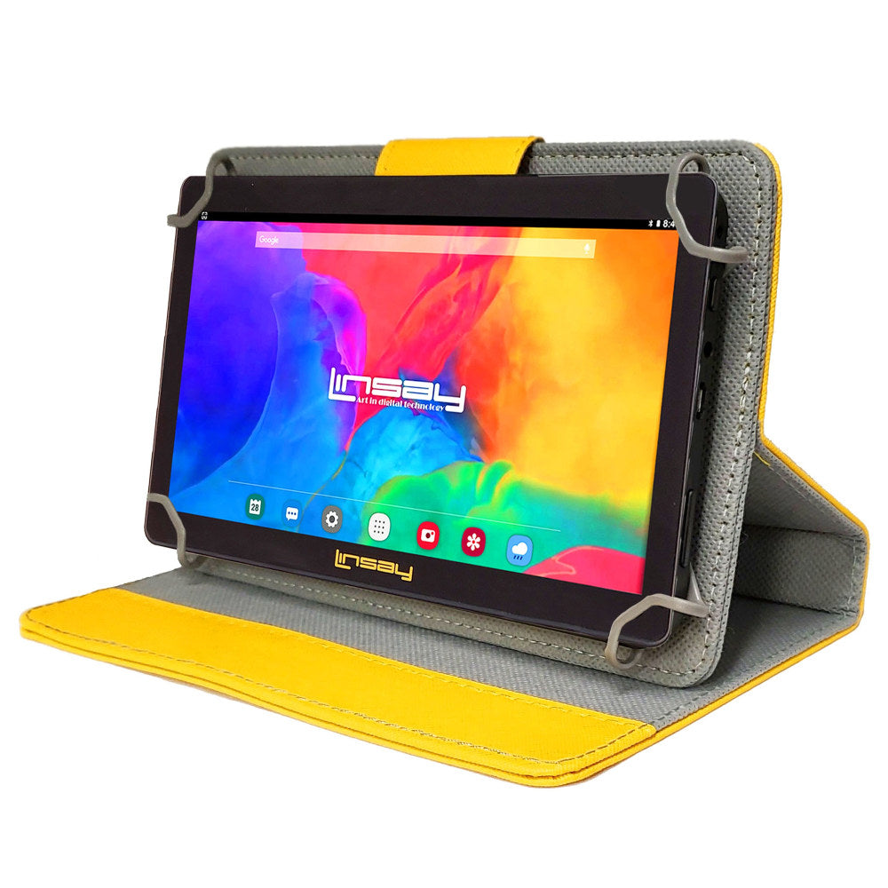 Linsay F7 Tablet, 7in Screen, 2GB Memory, 64GB Storage, Android 13, Yellow