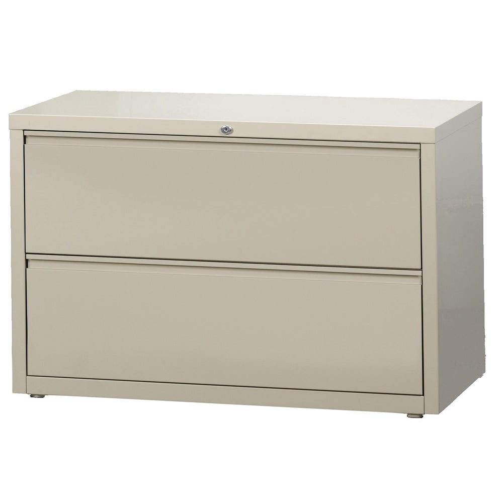 WorkPro 42inW x 18-5/8inD Lateral 2-Drawer File Cabinet, Putty