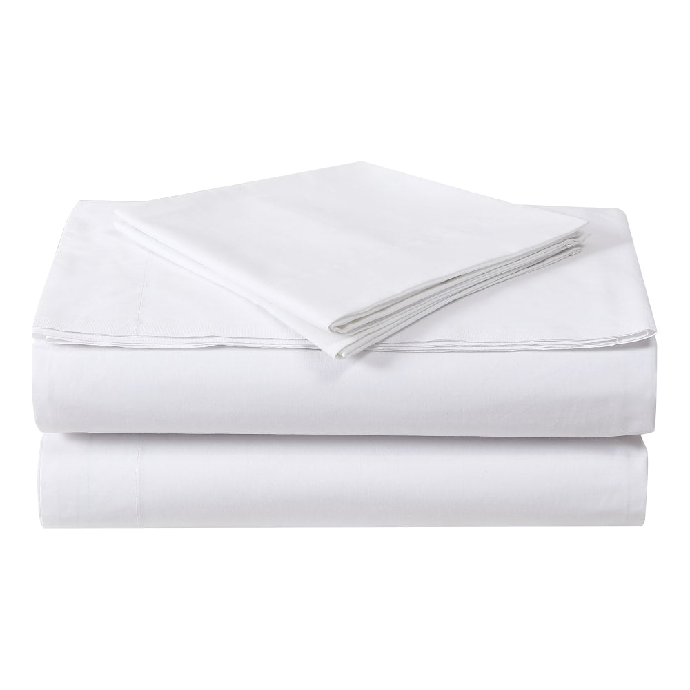 1888 Mills Lotus Extra-Deep Queen Fitted Sheets, 60in x 80in x 15in, White, Pack Of 24 Sheets