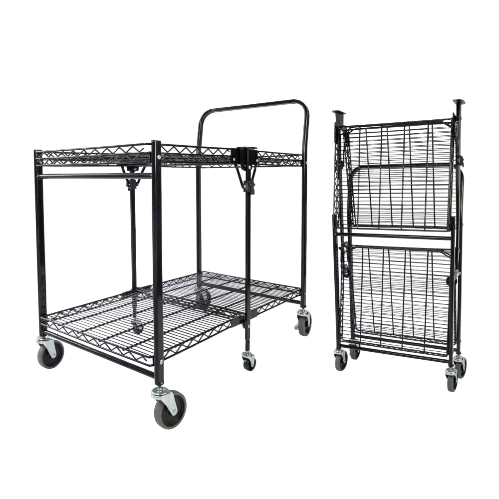 Bostitch Large Stow-Away Folding Cart, 39in x 23-1/2in x 37-1/2in, Black