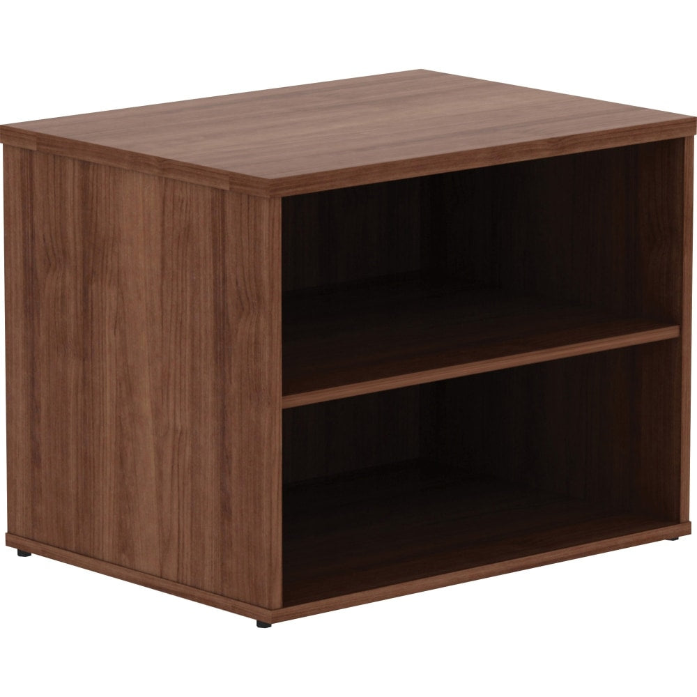 Lorell 29-1/2inW File Storage Cabinet Credenza Computer Desk, Walnut