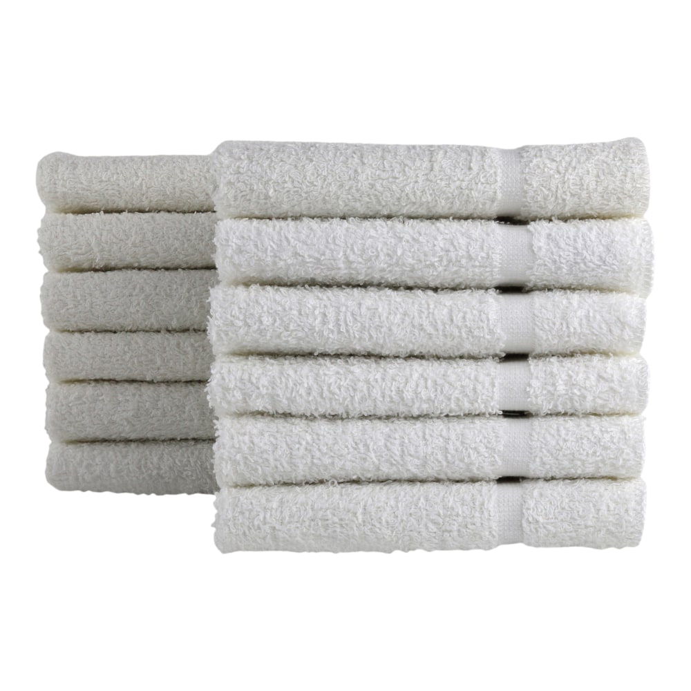 1888 Mills Durability Cotton Washcloths, 12in x 12in, White, Pack Of 300 Washcloths