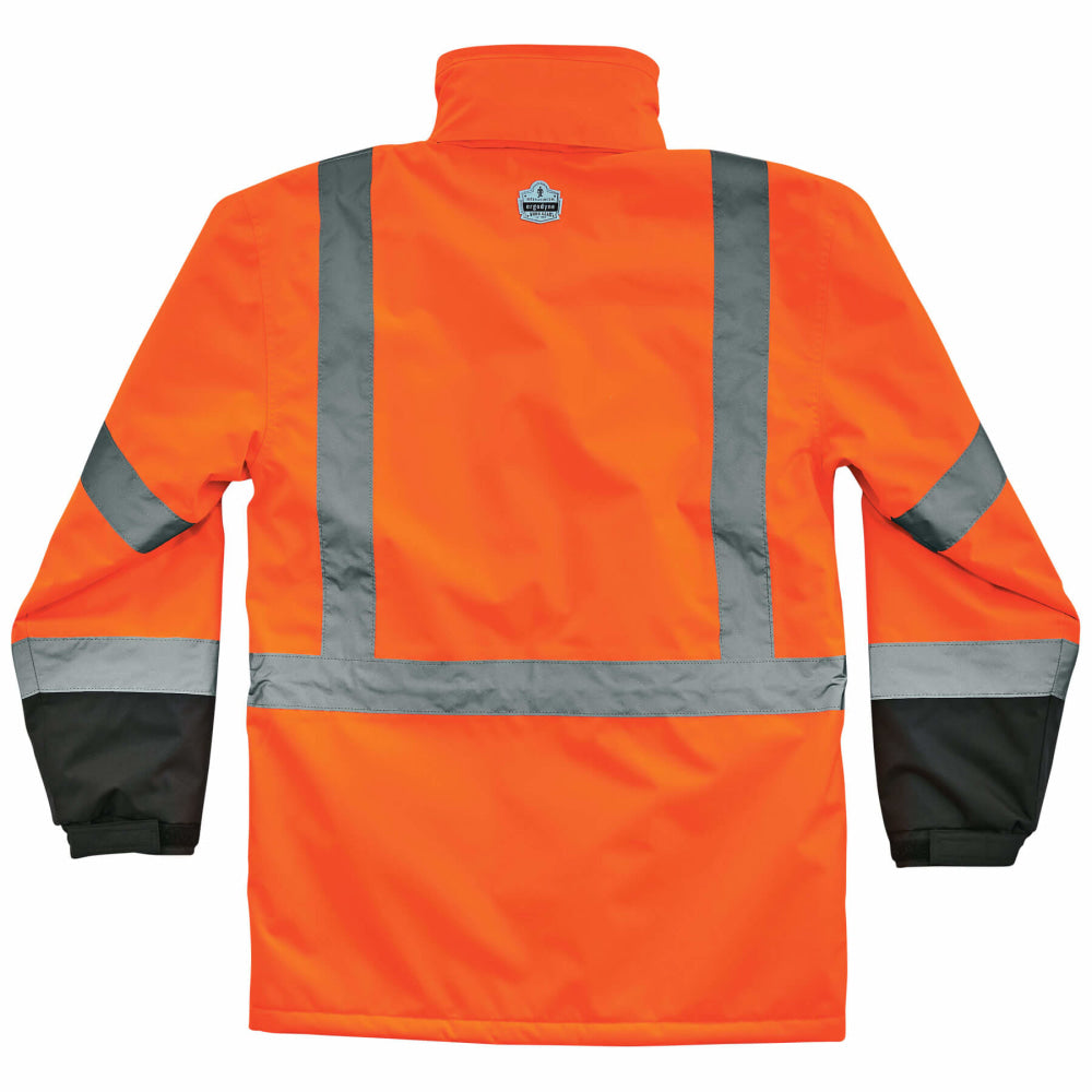 Ergodyne GloWear 8384 Type R Class 3 Polyester Thermal Parka, Medium, Orange