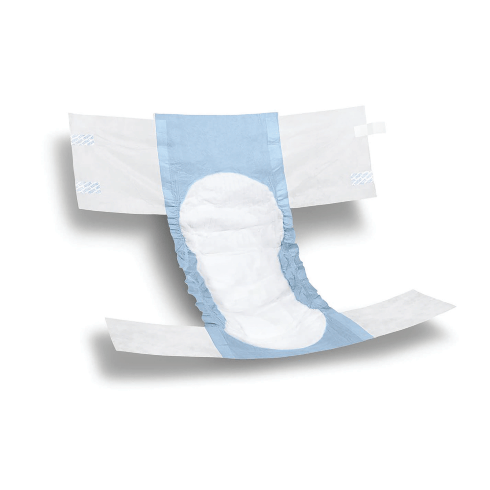 FitRight Basic Disposable Briefs, Large, Blue/White, 25 Briefs Per Bag, Case Of 4 Bags