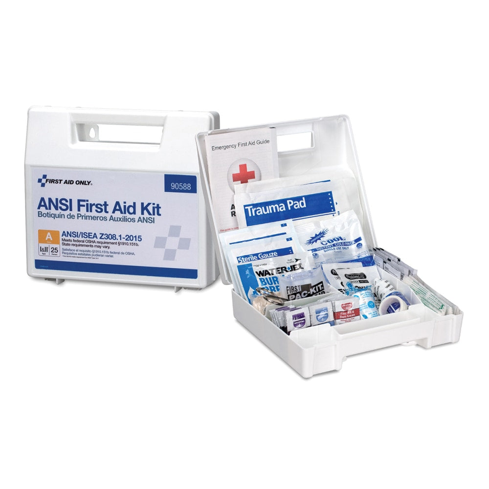 First Aid Only 25-Person First Aid Kit, White, 89 Pieces