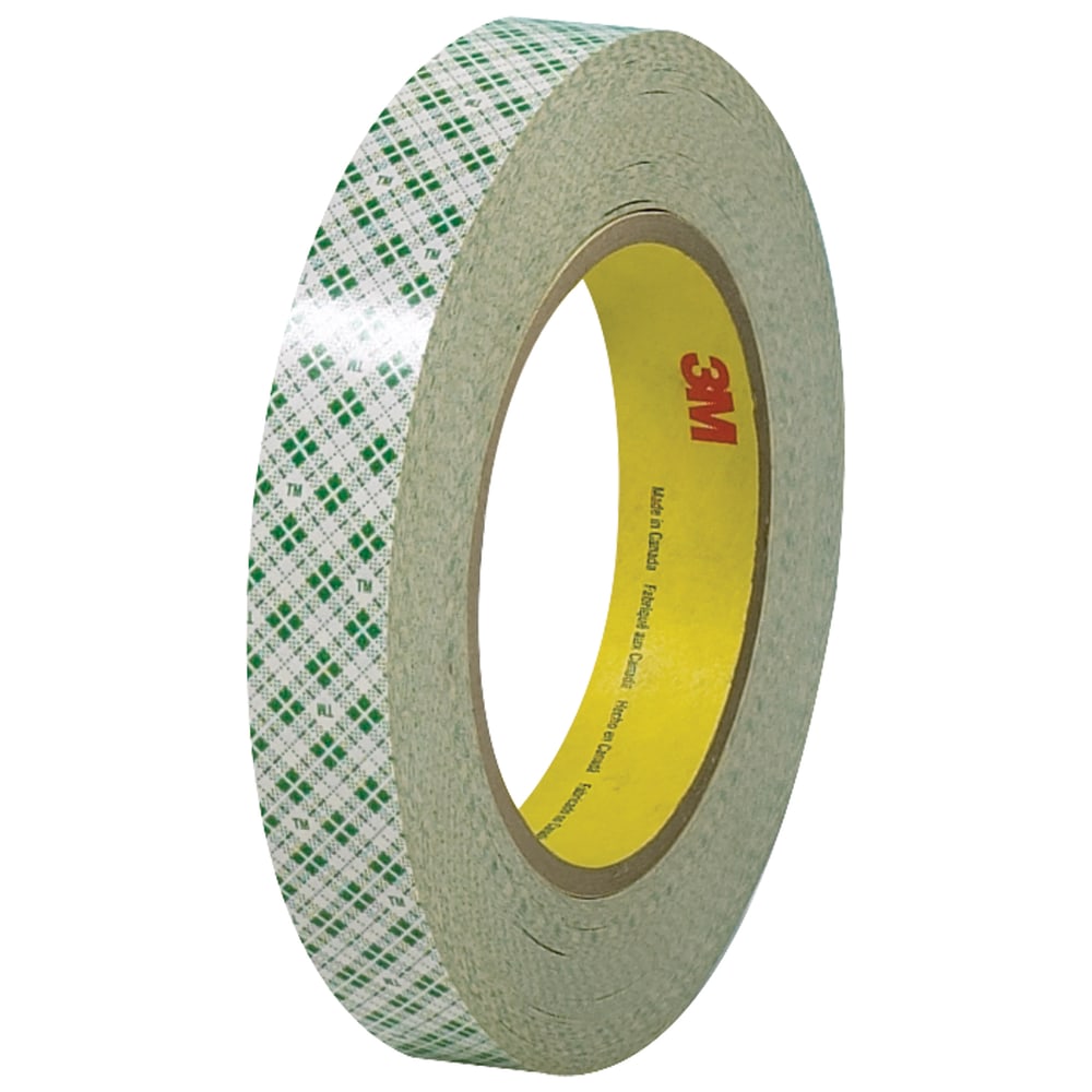 3M 410 Double-Sided Masking Tape, 3in Core, 0.75in x 108ft, Off-White, Case Of 3