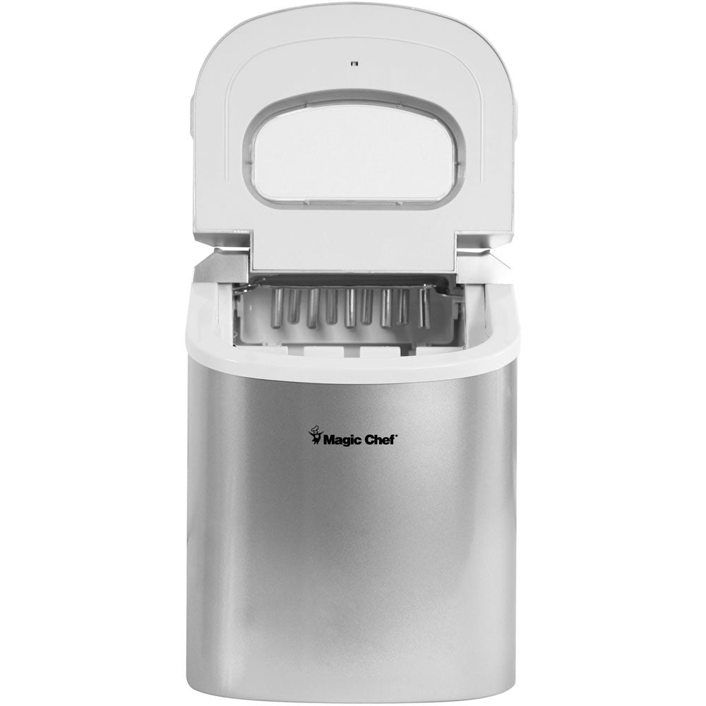 Magic Chef 27 Lb Portable Ice Maker, Silver