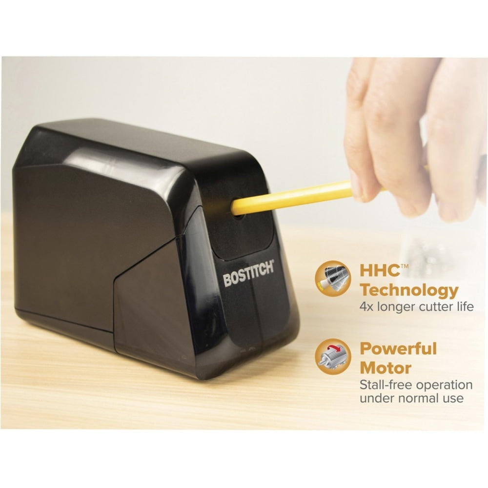 Bostitch BPS4 Battery Powered Pencil Sharpener - Battery Powered - Black - 1 Each